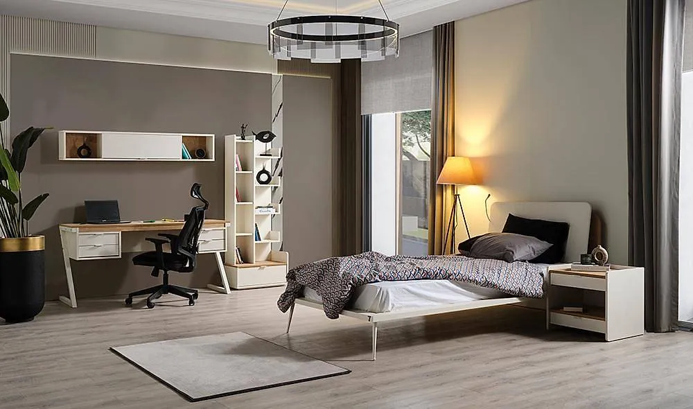 Moderno Teen Room Set - 5 Kapılı Aynalı